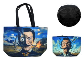 Torba na ramię elegancka, artystyczna - inspirowana malarstwem S. Dali (CARMANI)