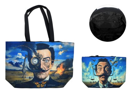 Torba na ramię elegancka, artystyczna - inspirowana malarstwem S. Dali (CARMANI)
