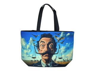 Torba na ramię elegancka, artystyczna - inspirowana malarstwem S. Dali (CARMANI)