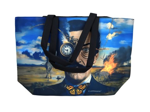 Torba na ramię elegancka, artystyczna - inspirowana malarstwem S. Dali (CARMANI)