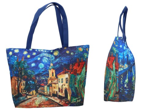 Torba na ramię elegancka, artystyczna - inspirowane twórczością, V. van Gogh (CARMANI)