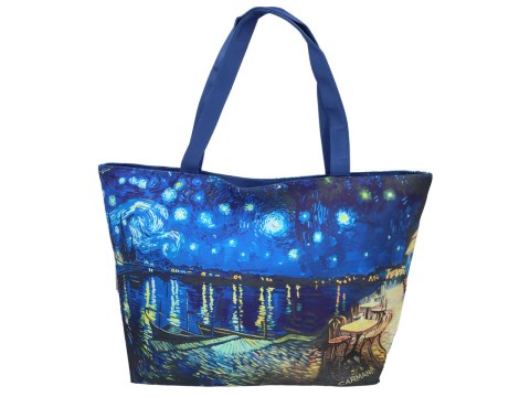 Torba na ramię elegancka, artystyczna - inspirowane twórczością, V. van Gogh (CARMANI)