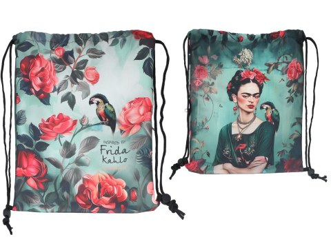 Worek na plecy z kieszenią w tubie - F. Kahlo (CARMANI)