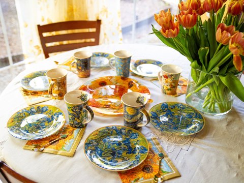 Komplet 6 kubków PREMIUM VAN GOGH - Porcelana w eleganckim pudełky