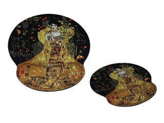 Podkładka pod myszkę z poduszką na nadgarstek - G. Klimt, Adela