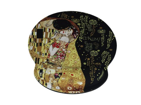 Podkładka pod myszkę z poduszką na nadgarstek - G. Klimt, Pocałunek (CARMANI)