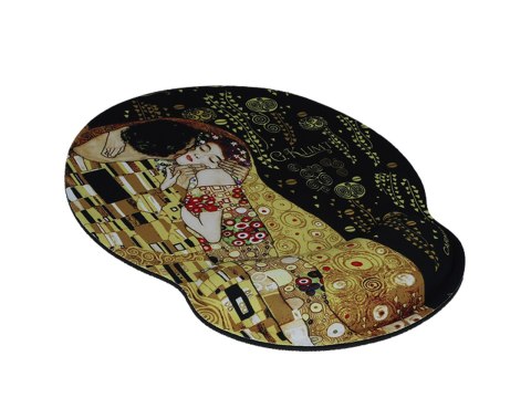 Podkładka pod myszkę z poduszką na nadgarstek - G. Klimt, Pocałunek (CARMANI)