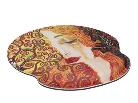 Podkładka pod myszkę z poduszką na nadgarstek - G. Klimt, Złote łzy