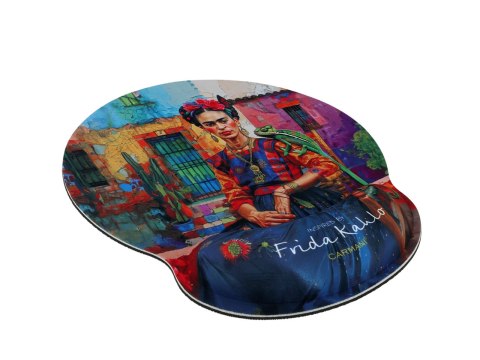 Podkładka pod myszkę z poduszką na nadgarstek - inspirowana malarstwem F. Kahlo
