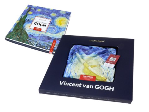 Apaszka Szal ze szlachetnej tkaniny - Van Gogh, Gwiaździsta Noc (CARMANI)