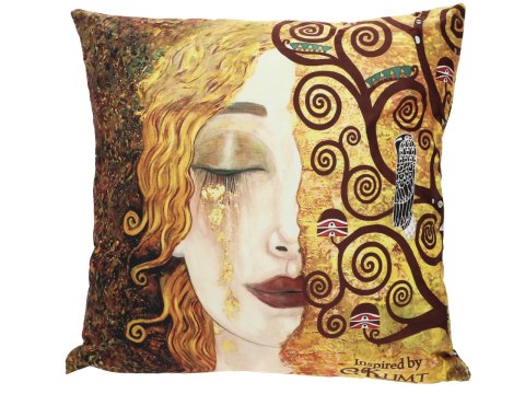 Poduszka z wypełnieniem/suwak - G. Klimt, Złote łzy (CARMANI)