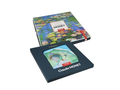 Apaszka Szal ze szlachetnej tkaniny - C. Monet, Kobieta z parasolem (CARMANI)