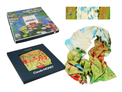 Apaszka Szal ze szlachetnej tkaniny - C. Monet, Pole maków (CARMANI)