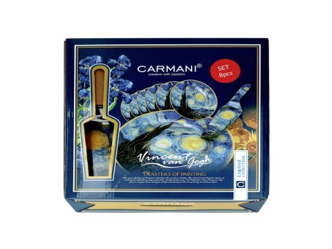 Komplet patera i 6 talerzyków - Van Gogh, Gwiaździsta Noc
