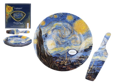 Talerz dekoracyjny z łopatką - Van Gogh, Gwiaździsta Noc