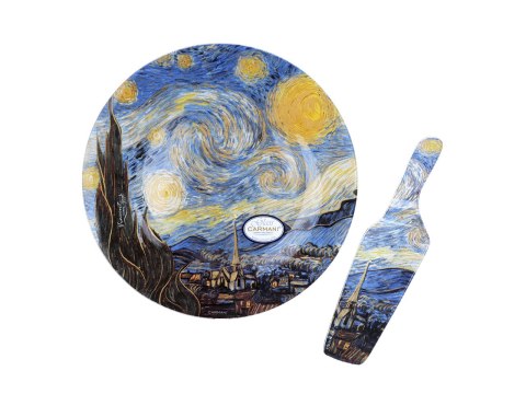 Talerz dekoracyjny z łopatką - Van Gogh, Gwiaździsta Noc