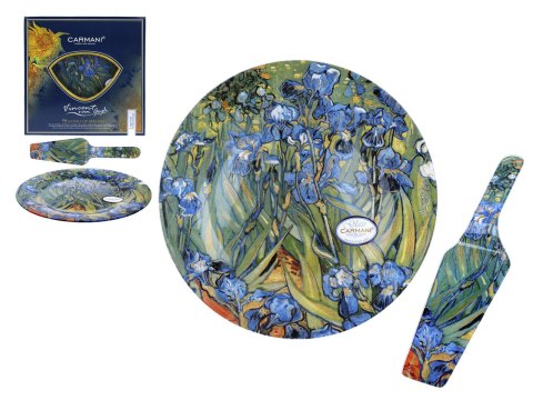 Talerz dekoracyjny z łopatką - Van Gogh, Irysy