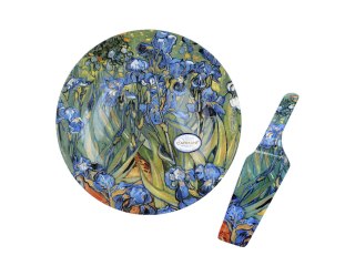 Talerz dekoracyjny z łopatką - Van Gogh, Irysy