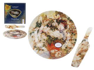 Talerz dekoracyjny z łopatką - Van Gogh, Wazon z różami