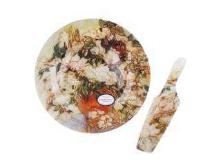 Talerz dekoracyjny z łopatką - Van Gogh, Wazon z różami