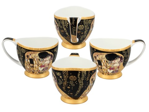 Filiżanka duża PREMIUM - Klimt, Pocałunek - Porcelana w eleganckim kuferku