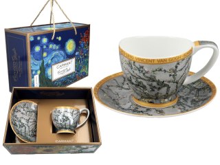 Filiżanka duża PREMIUM - Van Gogh, Kwitnący Migdałowiec - Porcelana w eleganckim kuferku
