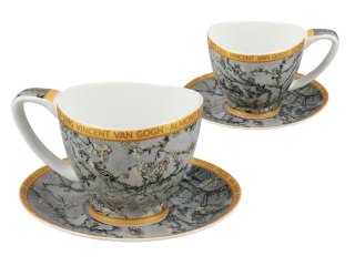 Filiżanka duża PREMIUM - Van Gogh, Kwitnący Migdałowiec - Porcelana w eleganckim kuferku