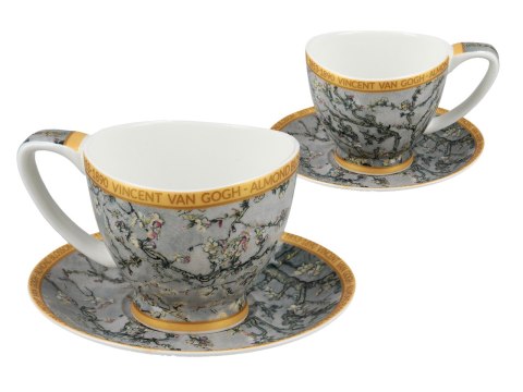 Filiżanka duża PREMIUM - Van Gogh, Kwitnący Migdałowiec - Porcelana w eleganckim kuferku