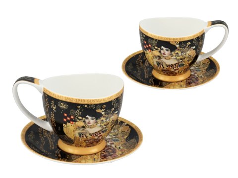 Filiżanka espresso PREMIUM - Klimt, Adela - Porcelana w eleganckim kuferku