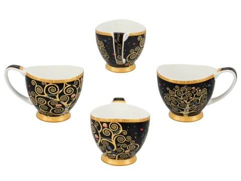 Filiżanka espresso PREMIUM - Klimt, Drzewo życia - Porcelana w eleganckim kuferku