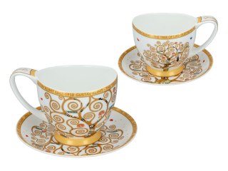 Filiżanka espresso PREMIUM - Klimt, Drzewo życia - Porcelana w eleganckim kuferku