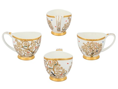 Filiżanka espresso PREMIUM - Klimt, Drzewo życia - Porcelana w eleganckim kuferku