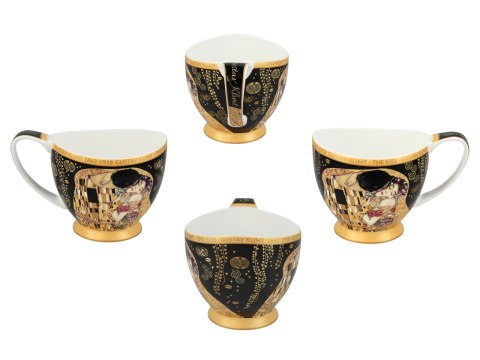 Filiżanka espresso PREMIUM - Klimt, Pocałunek - Porcelana w eleganckim kuferku