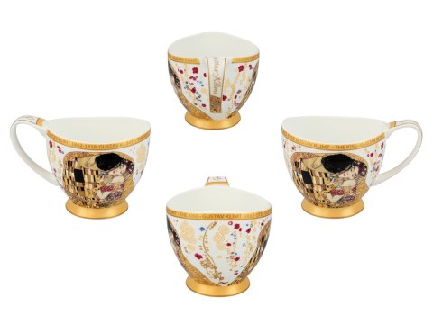 Filiżanka espresso PREMIUM - Klimt, Pocałunek - Porcelana w eleganckim kuferku