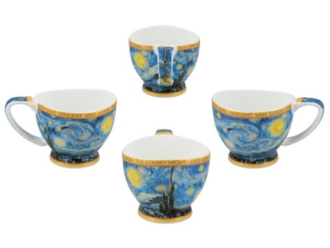 Filiżanka espresso PREMIUM - Van Gogh, Gwiaździsta Noc - Porcelana w eleganckim kuferku