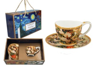 Filiżanka espresso premium Van Gogh - Wazon z różami PORCELANA
