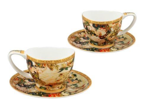 Filiżanka espresso premium Van Gogh - Wazon z różami PORCELANA