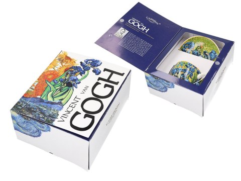 Filiżanka espresso - Van Gogh, Irysy - Porcelana w eleganckim pudełku