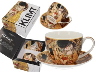 Filiżanka duża - Klimt, Pocałunek - Porcelana w eleganckim pudełku