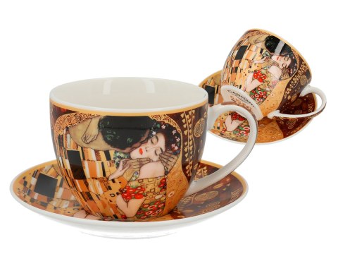 Filiżanka duża - Klimt, Pocałunek - Porcelana w eleganckim pudełku