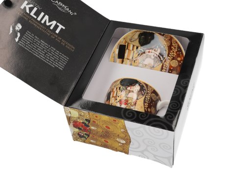 Filiżanka duża - Klimt, Pocałunek - Porcelana w eleganckim pudełku