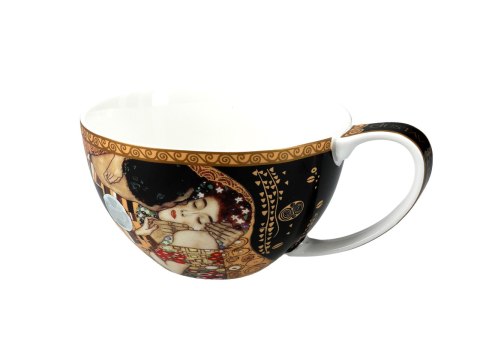 Filiżanka duża - Klimt - Pocałunek - Porcelana w okrągłym pudełk