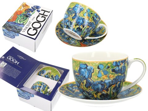 Filiżanka duża - Van Gogh, Irysy - Porcelana w eleganckim pudełku