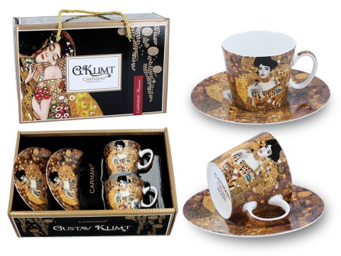Komplet 2 filiżanek espresso premium - G. Klimt, Adela (CARMANI)