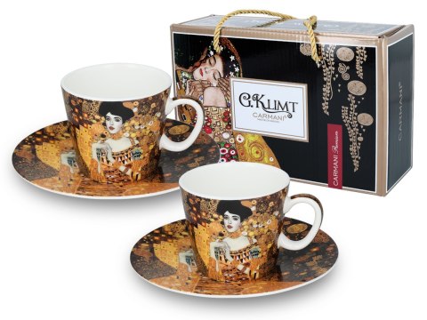 Komplet 2 filiżanek espresso premium - G. Klimt, Adela (CARMANI)