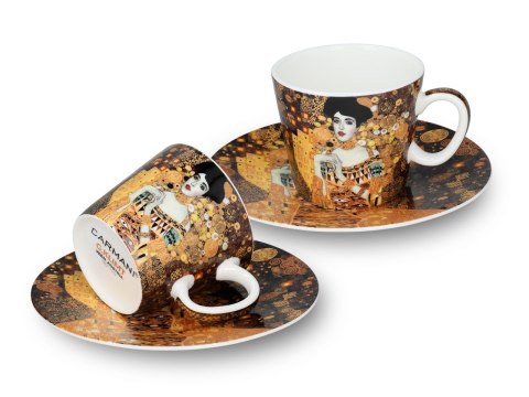 Komplet 2 filiżanek espresso premium - G. Klimt, Adela (CARMANI)