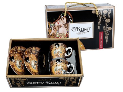 Komplet 2 filiżanek espresso premium - G. Klimt, Adela (CARMANI)