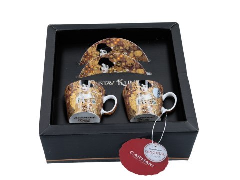 Komplet 2 filiżanek espresso premium - G. Klimt, Adela (CARMANI)