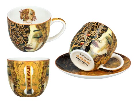 Komplet 2 dużych filiżanek premium - Klimt, Złote Łzy PORCELANA