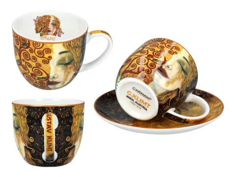 Komplet 2 dużych filiżanek premium - Klimt, Złote Łzy PORCELANA